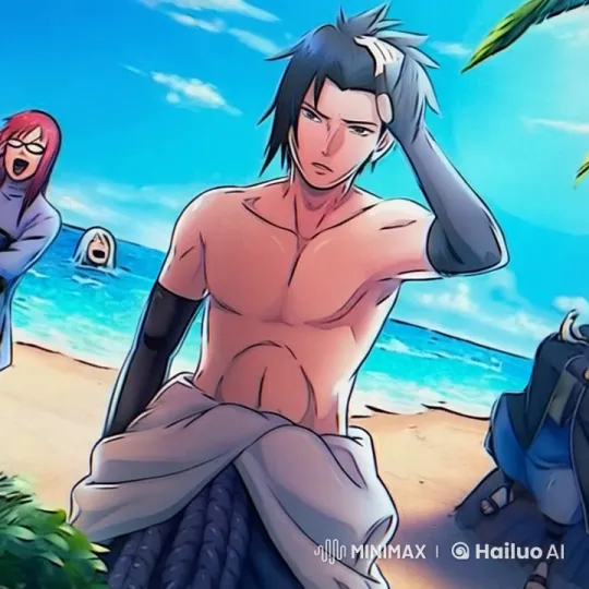 Live2D Anime Beach Scene with Characters – AI Generated Video | Hailuo AI