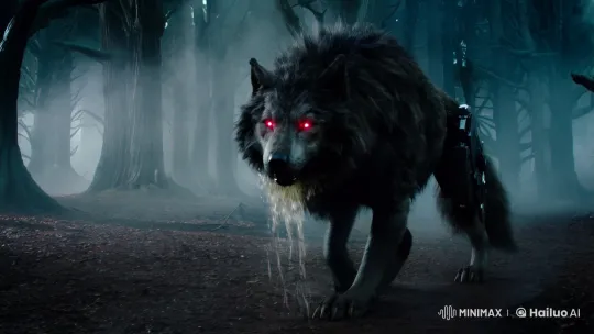 Transformation of a Wolf into a Robotic Creature – AI Generated Video | Hailuo AI
