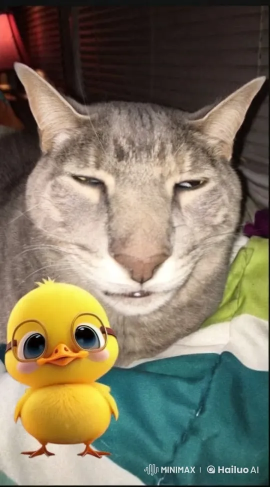 Cat and Duck Engage in Conflict – AI Generated Video | Hailuo AI