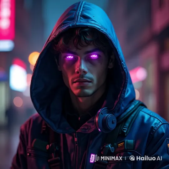 Futuristic Gunfight in Neon-Lit Cityscape – AI Generated Video | Hailuo AI