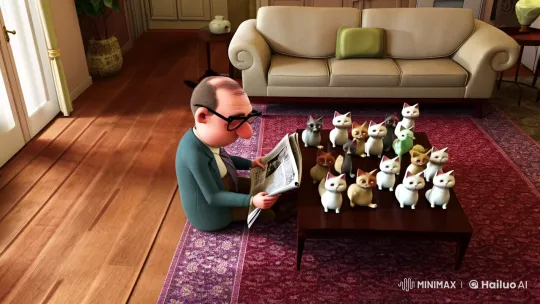 Man Faces Catastrophic Flood in Quirky, Aesthetic Home – AI Generated Video | Hailuo AI