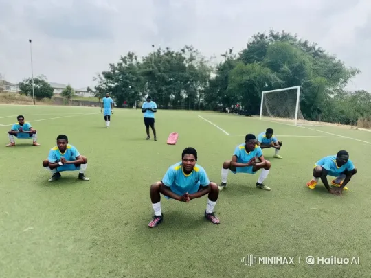 Soccer Players Perform Kung Fu-Inspired Exercises – AI Generated Video | Hailuo AI