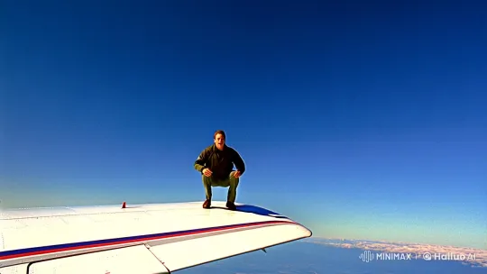 Man Plunges Skyward Without Parachute in Stunning Aesthetic Film – AI Generated Video | Hailuo AI