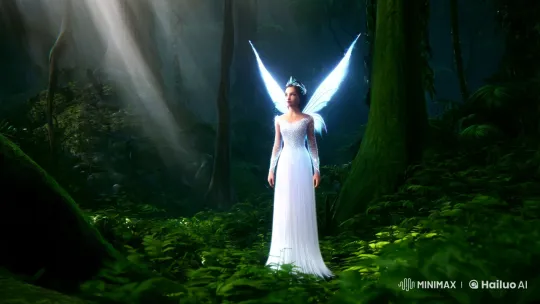 Fairy Enchantment in the Dark Jungle – AI Generated Video | Hailuo AI