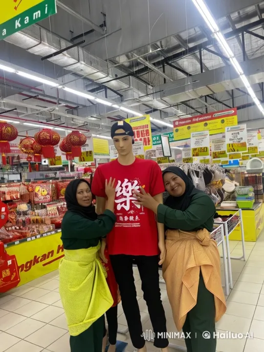 Animated Kung Fu Mannequin Delights Shoppers in Chinese New Year Supermarket – AI Generated Video | Hailuo AI