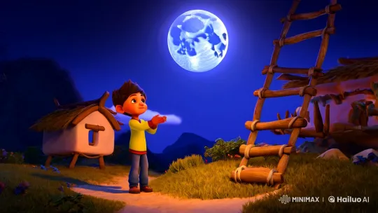 Boy Zain Helps Moon, Receives Shining Star Gift – AI Generated Video | Hailuo AI