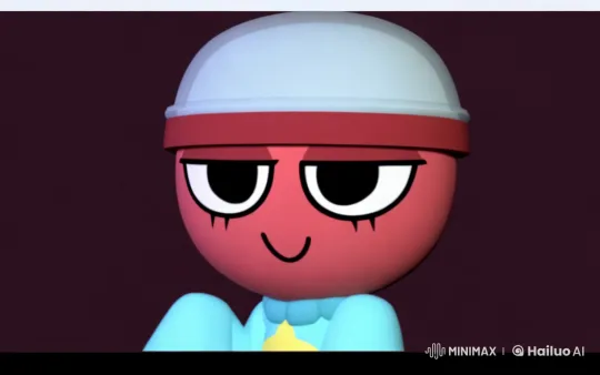 Cute Red Sphere Character in Playful Live2D Animation – AI Generated Video | Hailuo AI