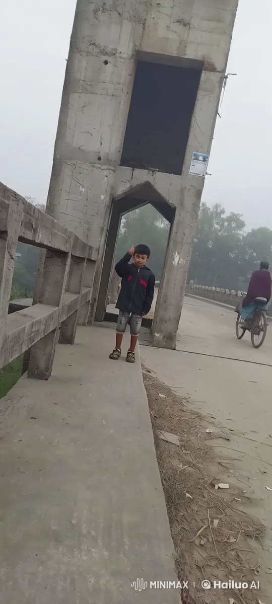 Young Boy Levitates on Bridge in Misty Live2D Animation – AI Generated Video | Hailuo AI