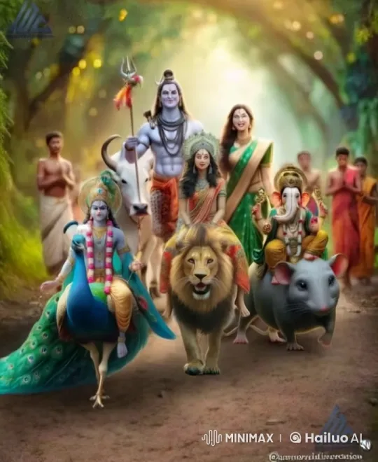 Divine Parade in Enchanted Forest – AI Generated Video | Hailuo AI
