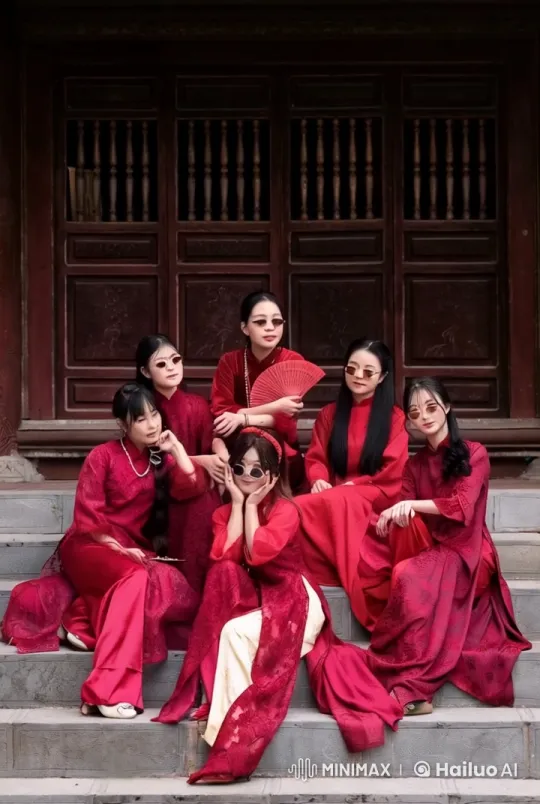 Traditional Attire Kungfu Performance on Stone Steps – AI Generated Video | Hailuo AI