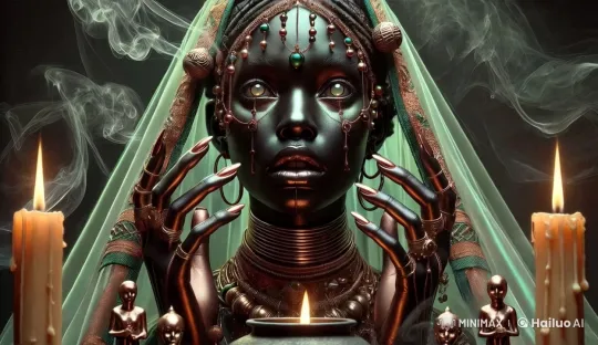 Mystical Ritual with Priestess and Candlelight – AI Generated Video | Hailuo AI