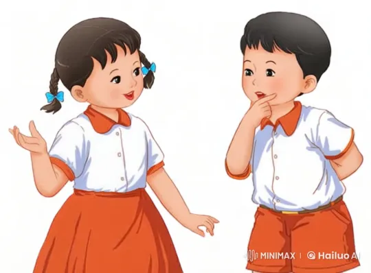 Children Interacting in Live2D Animation – AI Generated Video | Hailuo AI