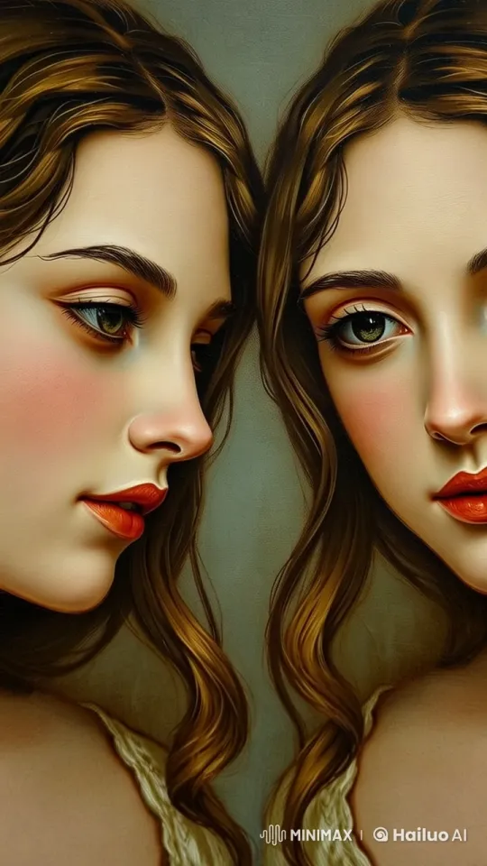 4K Live2D Animation: Two Girls with Luxurious Hair Interact Slowly – AI Generated Video | Hailuo AI