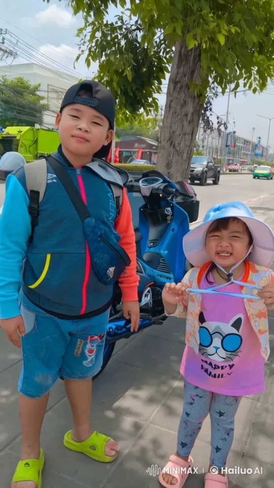Live2D Animated Scene: Kids Practicing Martial Arts on Sidewalk – AI Generated Video | Hailuo AI