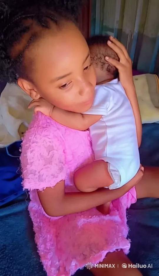 Young Girl Tenderly Rocks Baby in Cozy Room – AI Generated Video | Hailuo AI