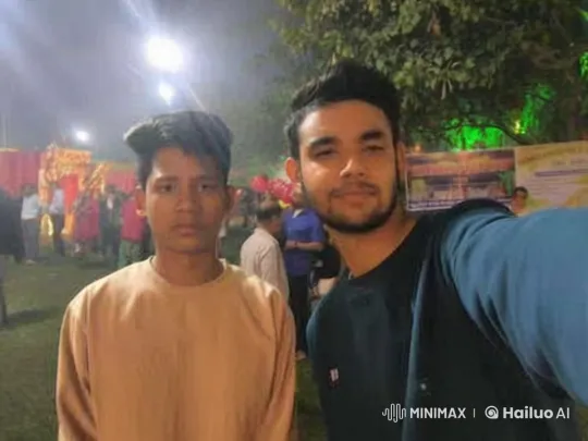 Two Young Men Embrace and Kiss at Festive Outdoor Event – AI Generated Video | Hailuo AI