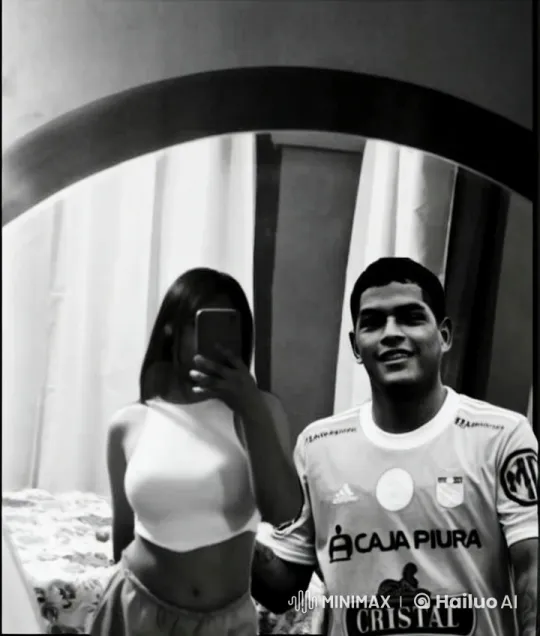 Young Couple Reflects Intimate Moment in Curved Mirror – AI Generated Video | Hailuo AI