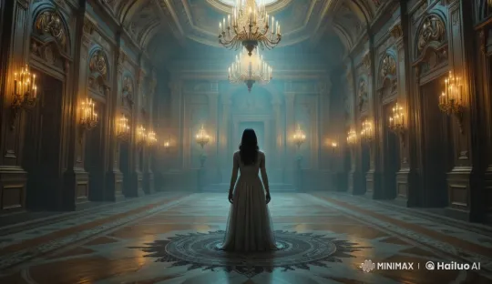Amrita's Solitude in the Grand Hallway – AI Generated Video | Hailuo AI