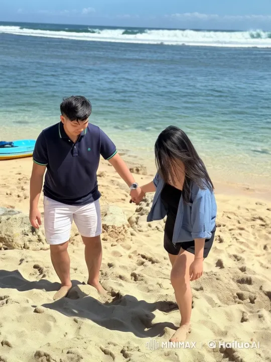 Live2D Animated Kung Fu Fight on a Beach – AI Generated Video | Hailuo AI