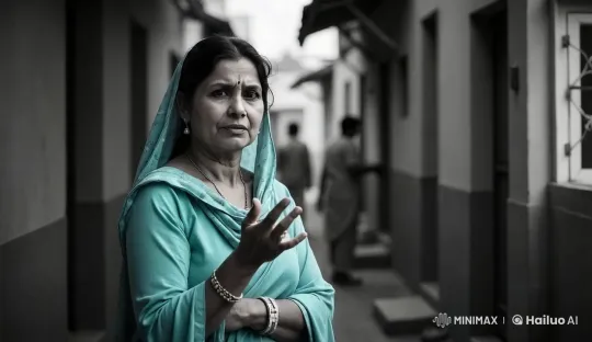 Concerned Woman in Village Alley and Window Scene – AI Generated Video | Hailuo AI