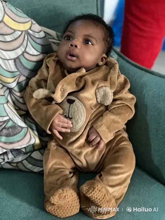 Baby in Bear Onesie Performs Kungfu in Cozy Setting – AI Generated Video | Hailuo AI