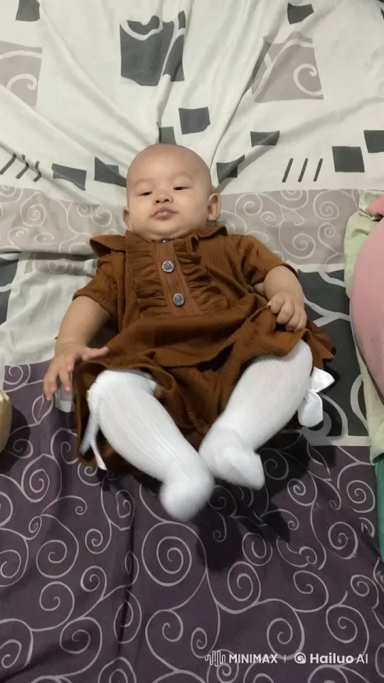 Baby Delights with Playful Kungfu Moves on Bed – AI Generated Video | Hailuo AI
