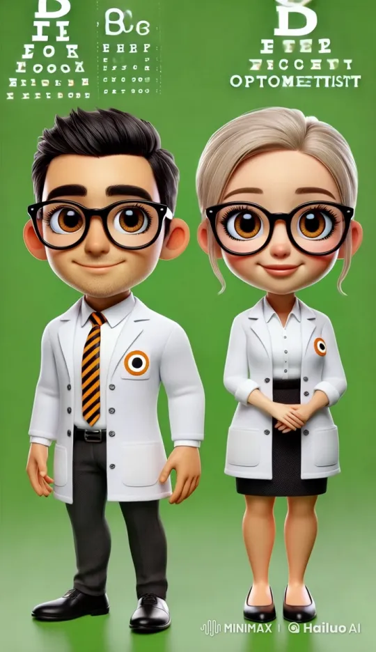 Cartoon Optometrists Show Affection and Hold Hands – AI Generated Video | Hailuo AI