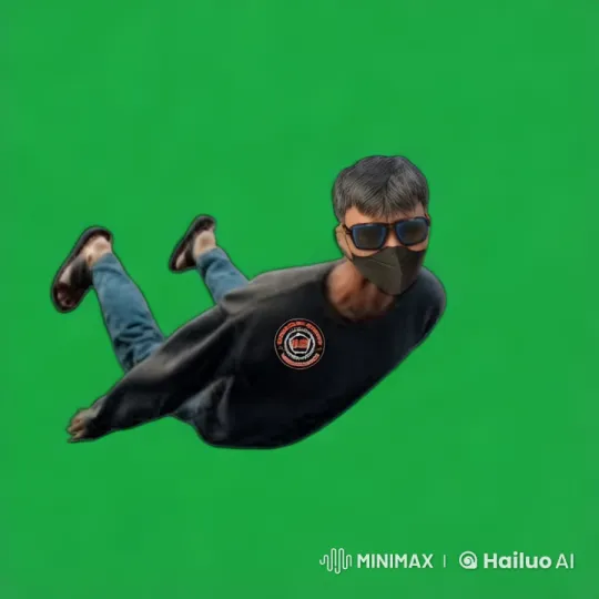 Floating Man in Live2D Animation – AI Generated Video | Hailuo AI