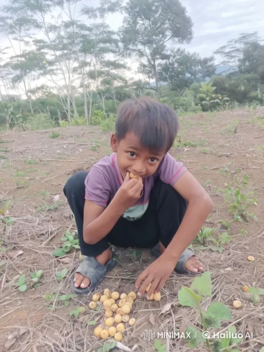 Boy Eating Fruits in Peaceful Live2D Landscape – AI Generated Video | Hailuo AI