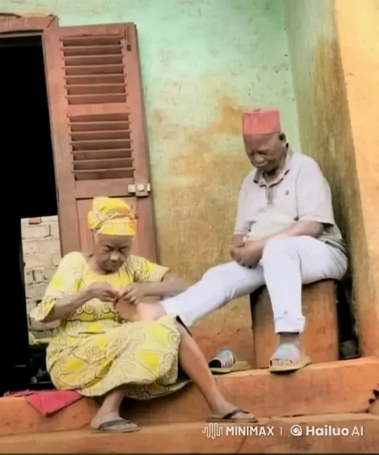 Elderly Couple Practices Kung Fu on Rustic Porch – AI Generated Video | Hailuo AI