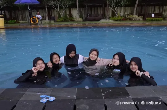 Friends Enjoy Kung Fu Fun in Live2D Animated Pool Scene – AI Generated Video | Hailuo AI