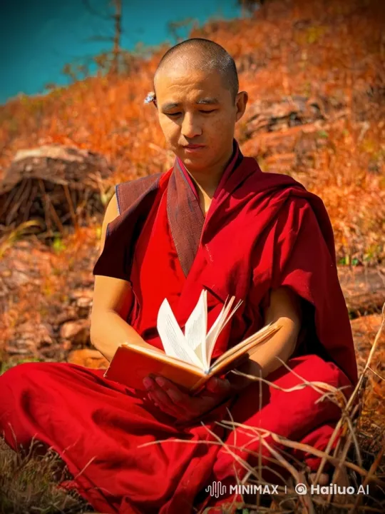 Monk and Tiger Share a Tranquil Moment – AI Generated Video | Hailuo AI