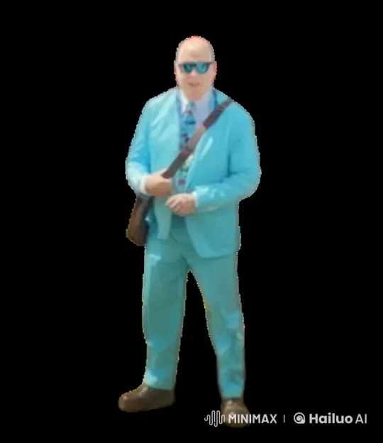 Man in Blue Suit Survives Explosion Amidst Chaos – AI Generated Video | Hailuo AI