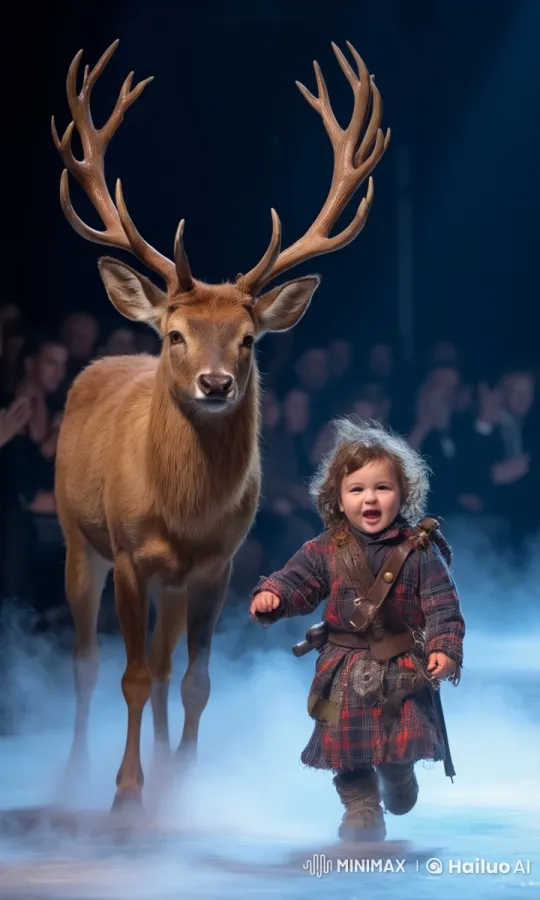Child and Deer Share a Magical Moment in Live2D Animation – AI Generated Video | Hailuo AI