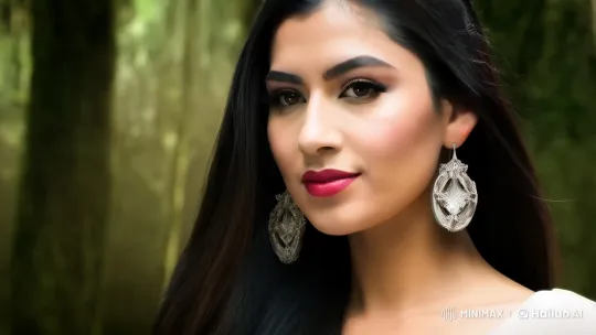Enchanted Forest Encounter: Woman and Gentle Giant Wolf – AI Generated Video | Hailuo AI
