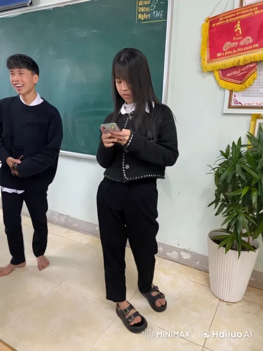 Live2D Animated Kung Fu Duo in Classroom Setting – AI Generated Video | Hailuo AI