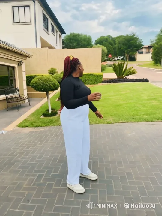 Red-Braided Woman Performs Kung Fu in Suburban Setting – AI Generated Video | Hailuo AI