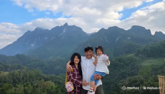 Family Demonstrates Martial Arts in Majestic Mountain Setting – AI Generated Video | Hailuo AI