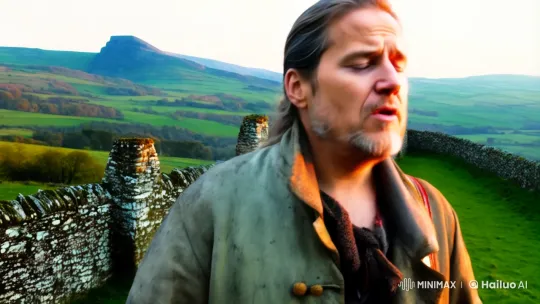 Man Sings Rebel Songs Amidst Lush Irish Landscape – AI Generated Video | Hailuo AI