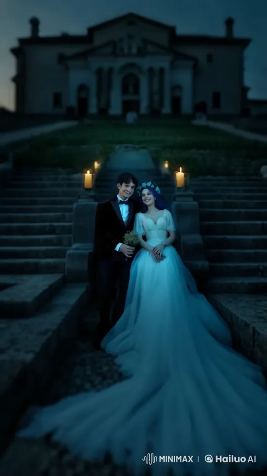 Couple's Intimate Kiss in Romantic Setting – AI Generated Video | Hailuo AI