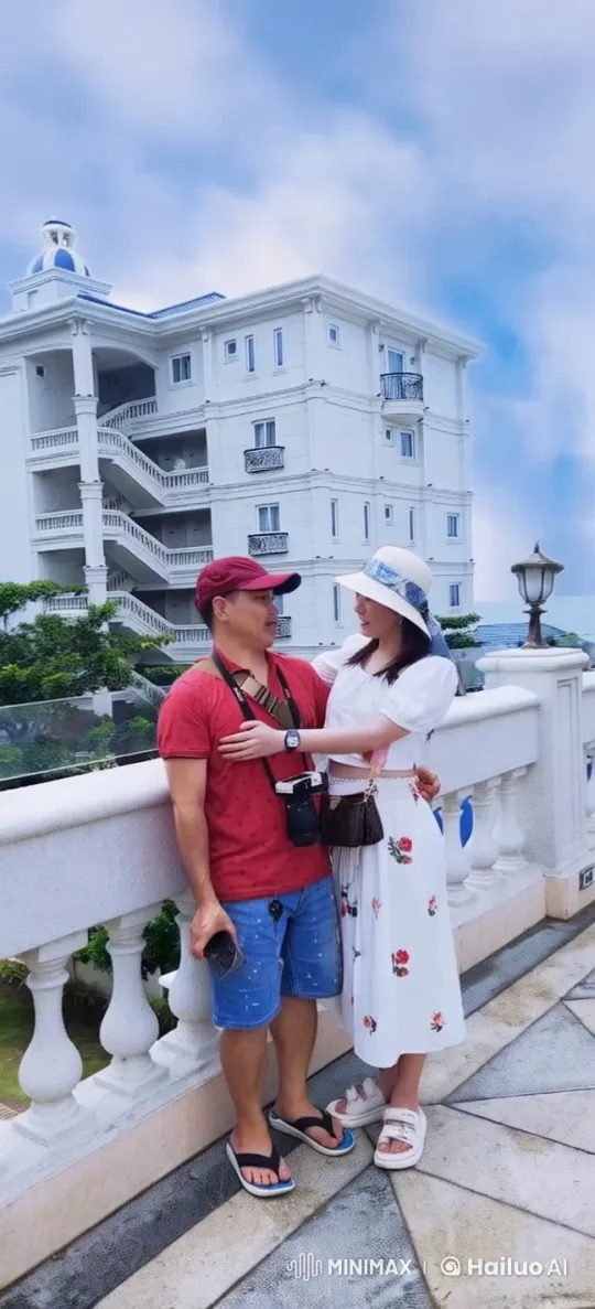Couple Practicing Kungfu on Balcony with Elegant Background – AI Generated Video | Hailuo AI