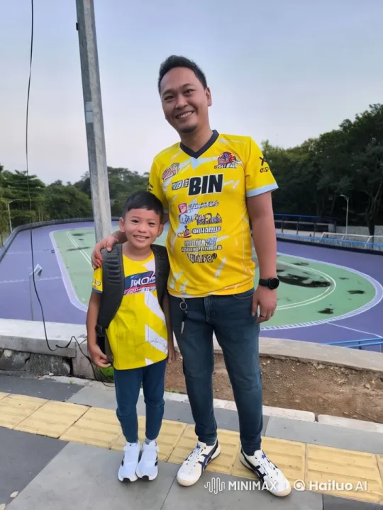 Father and Child Display Martial Arts at Sports Facility – AI Generated Video | Hailuo AI