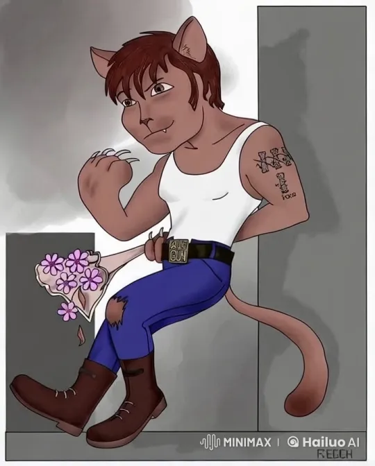 Live2D Animated Cat Character with Casual Pose – AI Generated Video | Hailuo AI