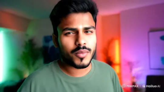 Young Man Expresses Emotion in Stylish Room to Dance Music – AI Generated Video | Hailuo AI