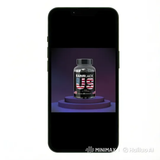 3D Animation of BARIBLACK Dietary Supplement Bottle – AI Generated Video | Hailuo AI