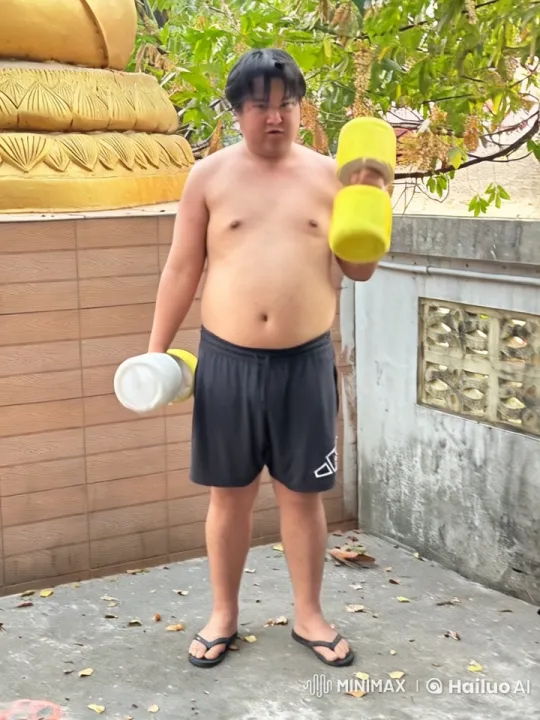 Martial Arts Performance by Shirtless Man in Live2D Animation – AI Generated Video | Hailuo AI