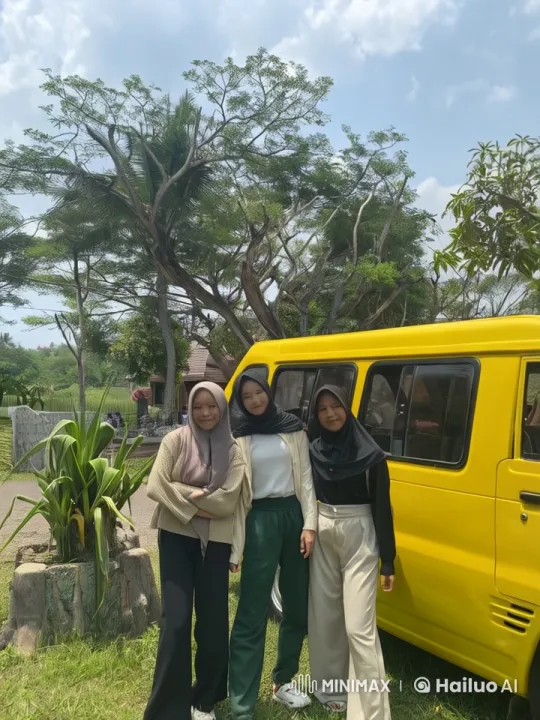 Three Girls Practice Kung Fu in Lush Nature Setting – AI Generated Video | Hailuo AI
