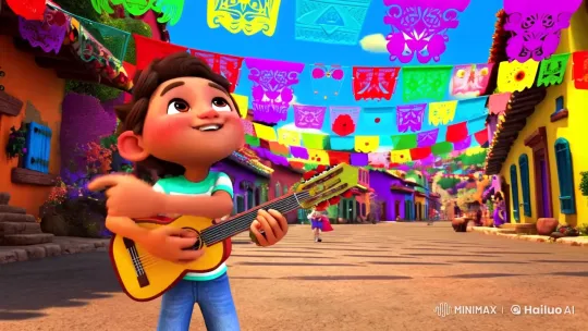 Mexican Town Celebrates Día de los Muertos with Joyful Dance – AI Generated Video | Hailuo AI