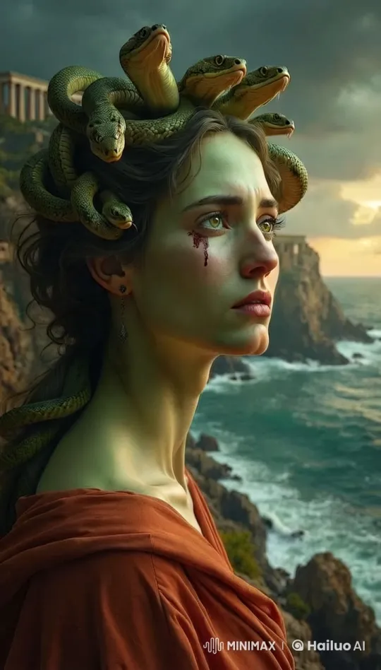 Cursed Medusa: Maiden Turned Monster by Divine Wrath – AI Generated Video | Hailuo AI