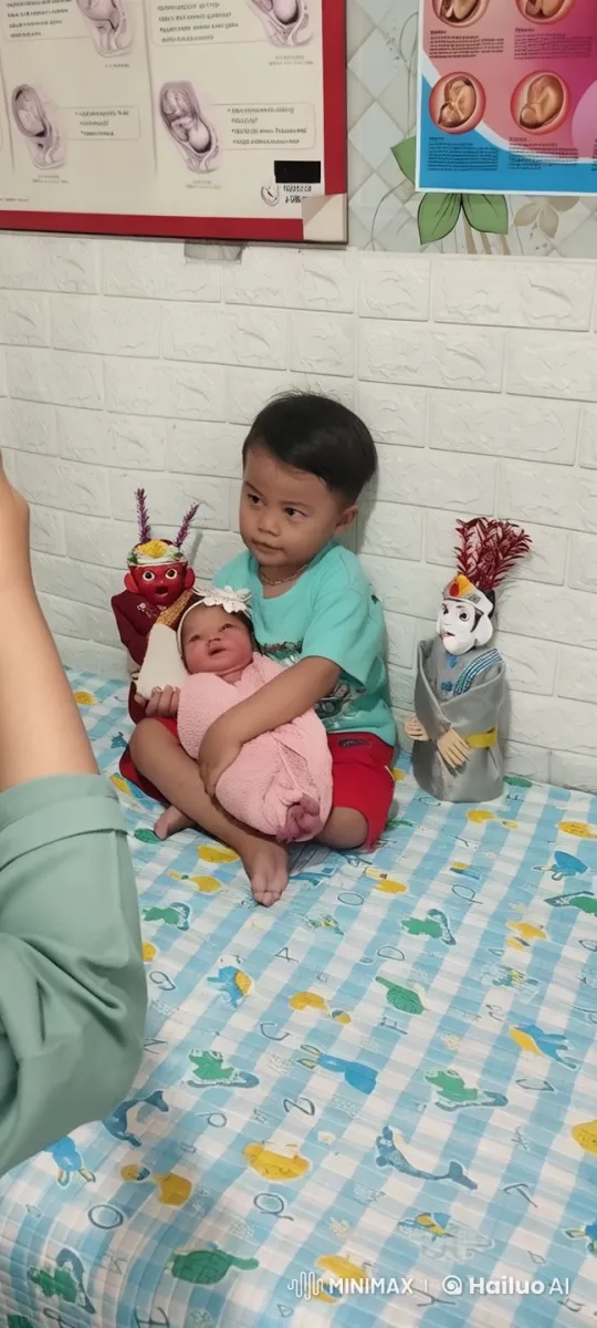 Turquoise-shirted Child Practicing Kung Fu on Colorful Mattress – AI Generated Video | Hailuo AI